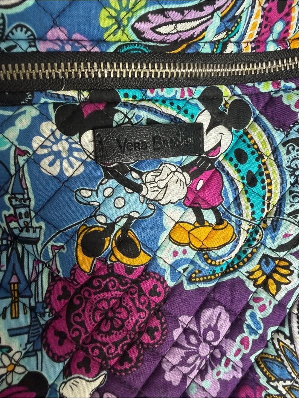 NWOT Vera Bradley Disney Paisley Celebration Campus Backpack w/ Mickey & Minnie